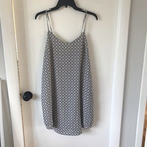 J.O.A. NWT Grey white spaghetti strap mini dress